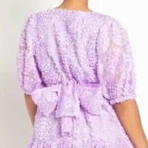 Eloquii Plus Size Size 20 Lavender 3D Floral Mini Dress
